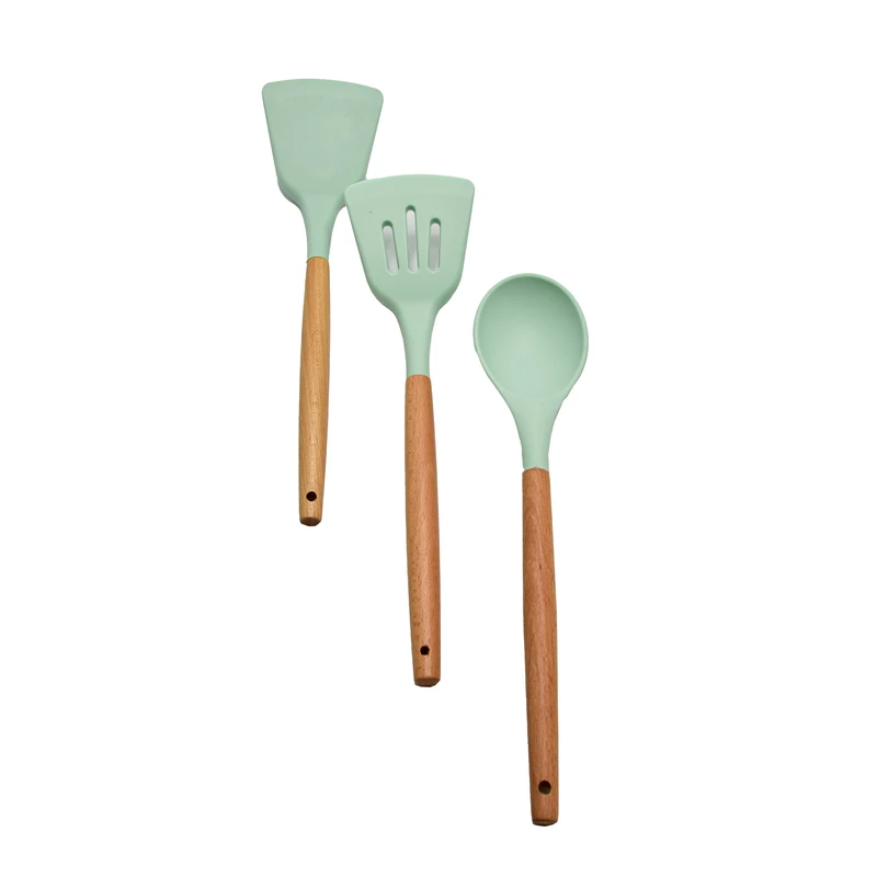 سرویس کفگیر و ملاقه 12 پارچه کیچن ست مدل سیلیکونی کد a12