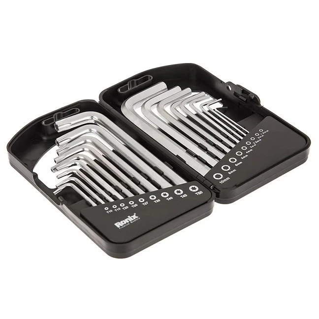 آچار آلن و ستاره ای رونیکس مدل 2051HEX-KEY مجموعه 18 عددی