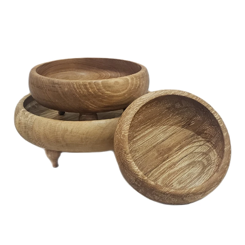 سرویس پذیرایی مدل چوبی پایه کوتاه مجموعه 3 عددی